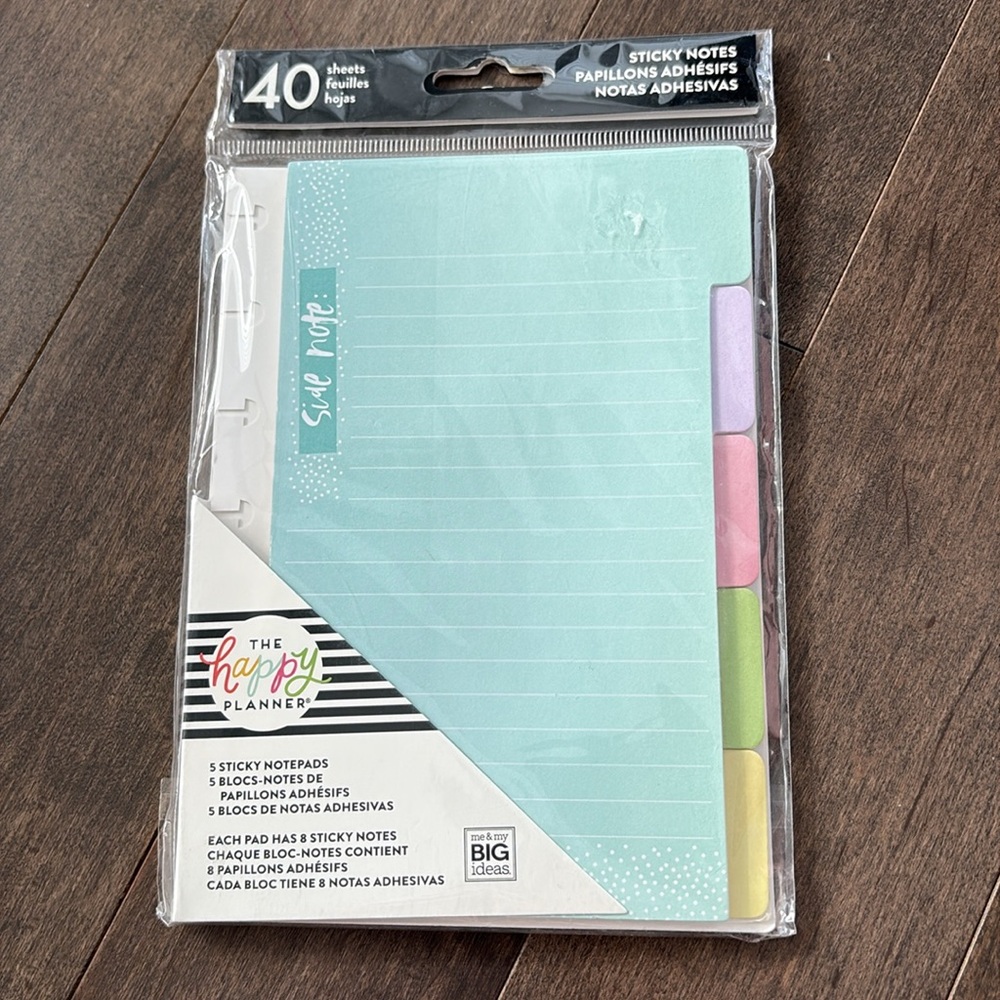 ME & MY BIG IDEAS Happy Planner Pastels Sticky Notes Tabs, Mini Planner Sheets
